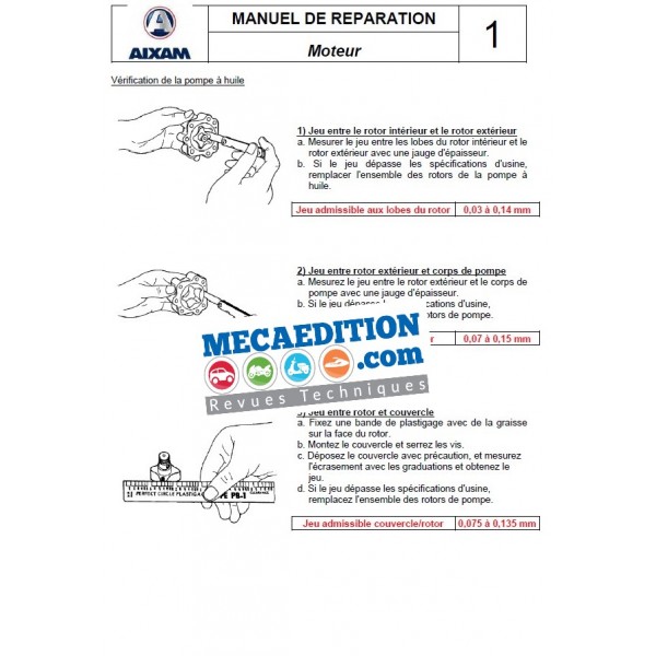 Revue technique et manuel d'atelier pour vsp Aixam City